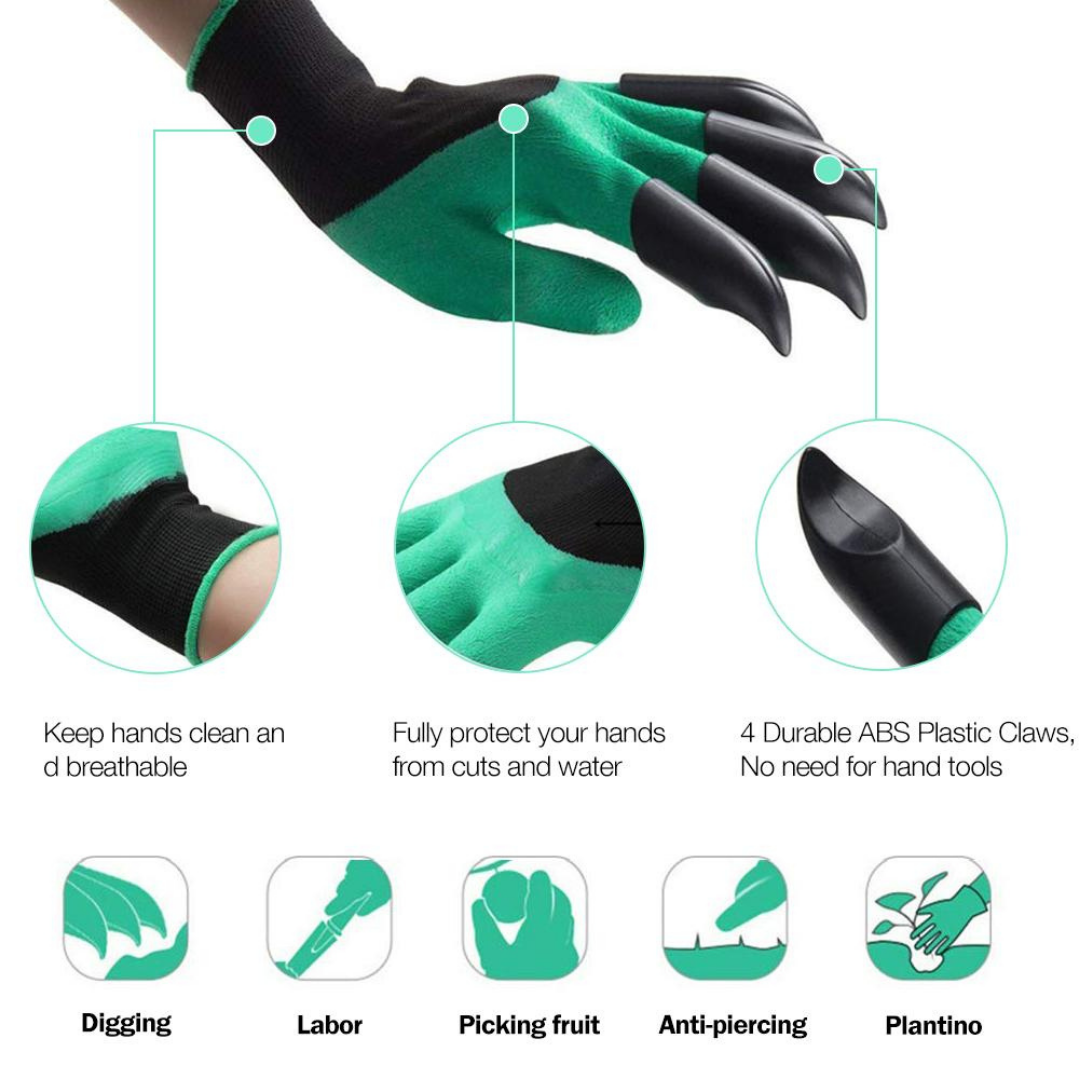 integrated claws gardening gloves Gardening Gloves with Claw – Halamanin