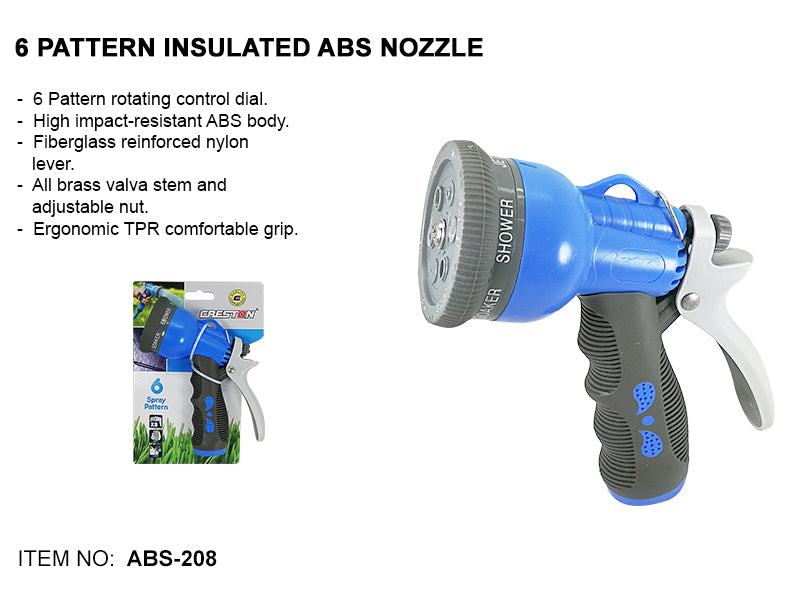 6 Pattern Insulated Abs Nozzle (ABS-208)