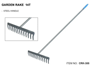 Garden Rake 14T (Steel Handle) (CRK-305)