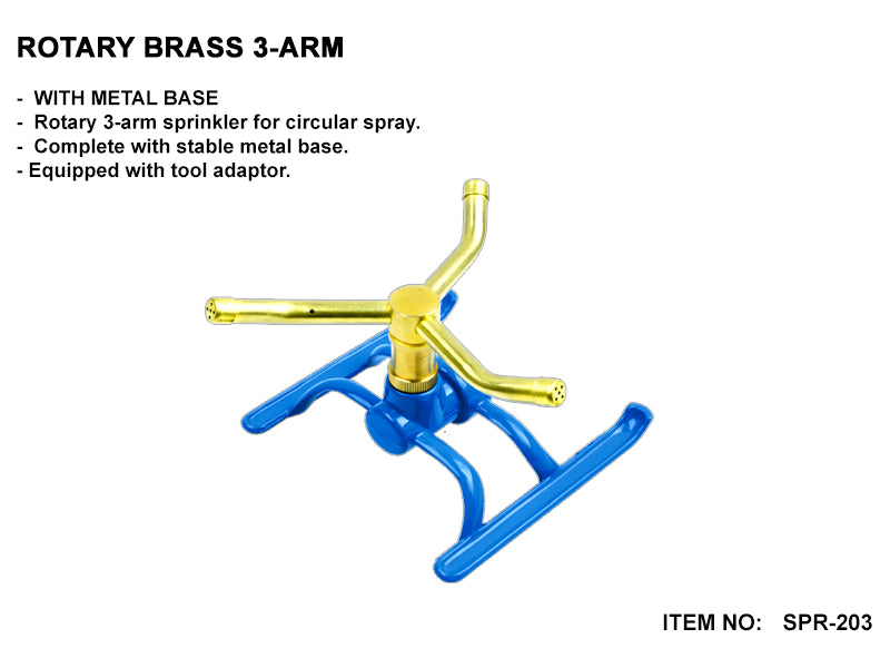 Rotary Brass 3-Arm (with Metal Base) (SPR-203)