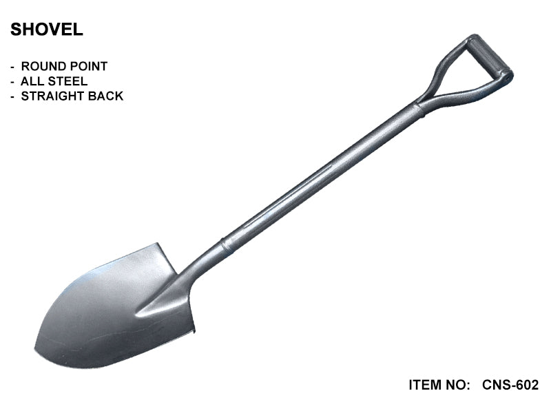 Shovel Round Point (All Steel Straight Back) -CNS602